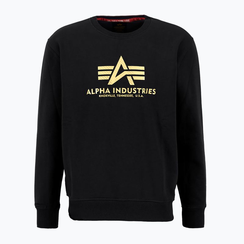 Ανδρικό φούτερ Alpha Industries Basic Carbon μαύρο/χρυσό 3