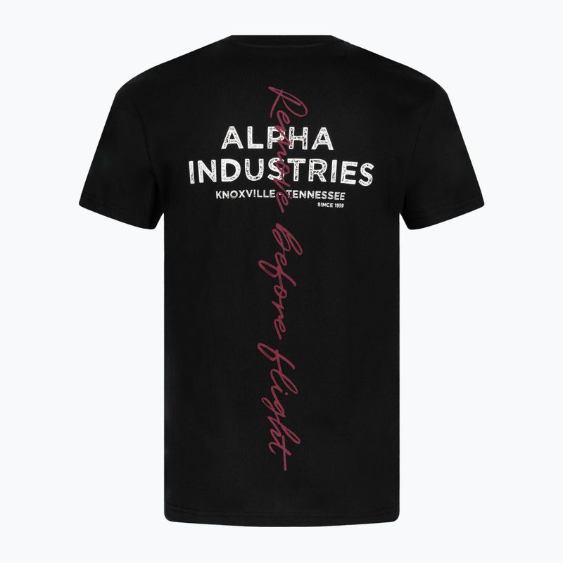 Alpha Industries ανδρικό υπογεγραμμένο μπλουζάκι BP T shirt μαύρο 2