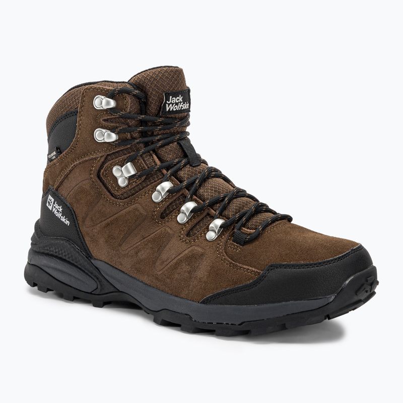 Jack Wolfskin Refugio Texapore Mid καφέ/phantom ανδρικές μπότες πεζοπορίας