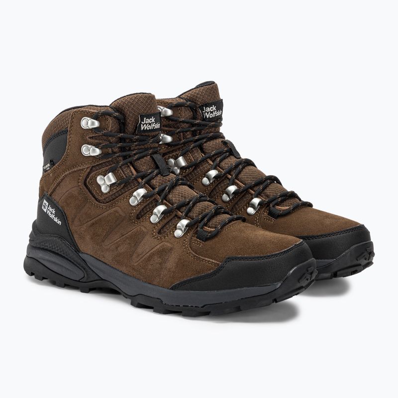 Jack Wolfskin Refugio Texapore Mid καφέ/phantom ανδρικές μπότες πεζοπορίας 4