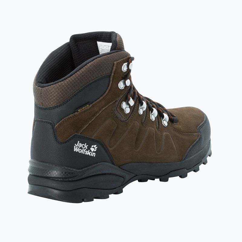 Jack Wolfskin Refugio Texapore Mid καφέ/phantom ανδρικές μπότες πεζοπορίας 14