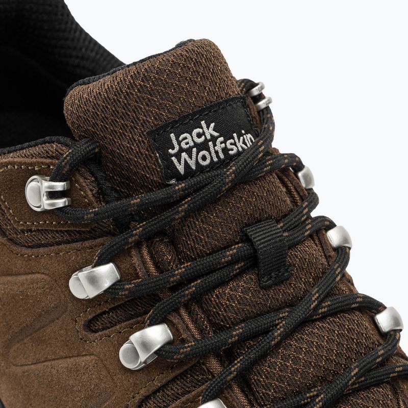 Jack Wolfskin Refugio Texapore Low καφέ/phantom ανδρικές μπότες πεζοπορίας 8