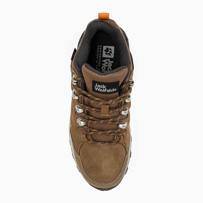 Jack Wolfskin γυναικείες μπότες πεζοπορίας Refugio Texapore Low καφέ / βερίκοκο 5