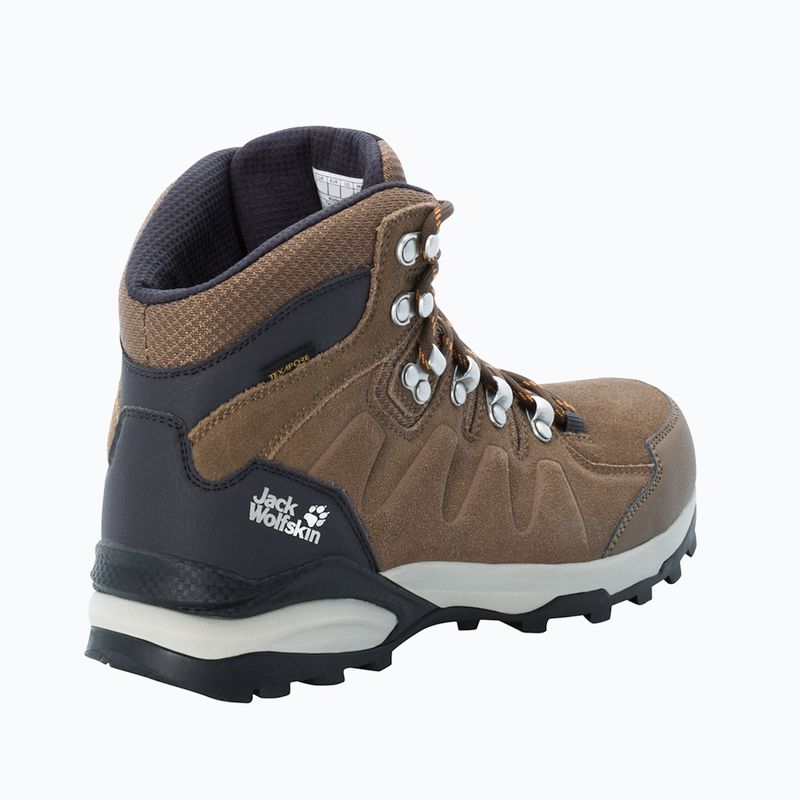 Jack Wolfskin γυναικείες μπότες πεζοπορίας Refugio Texapore Mid καφέ/απρίκοκο 14