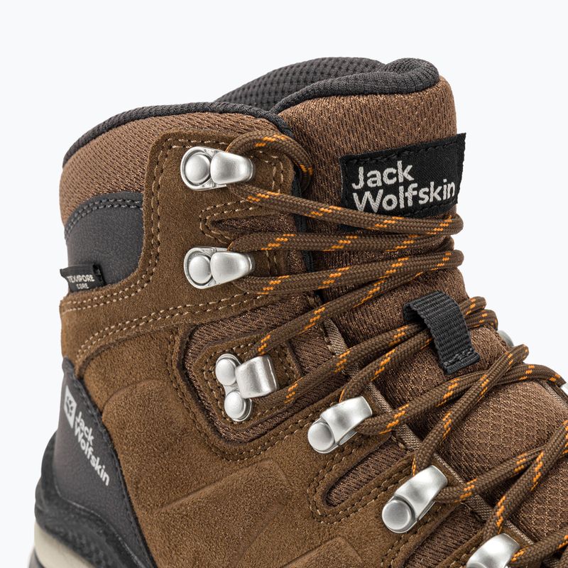 Jack Wolfskin γυναικείες μπότες πεζοπορίας Refugio Texapore Mid καφέ/απρίκοκο 9