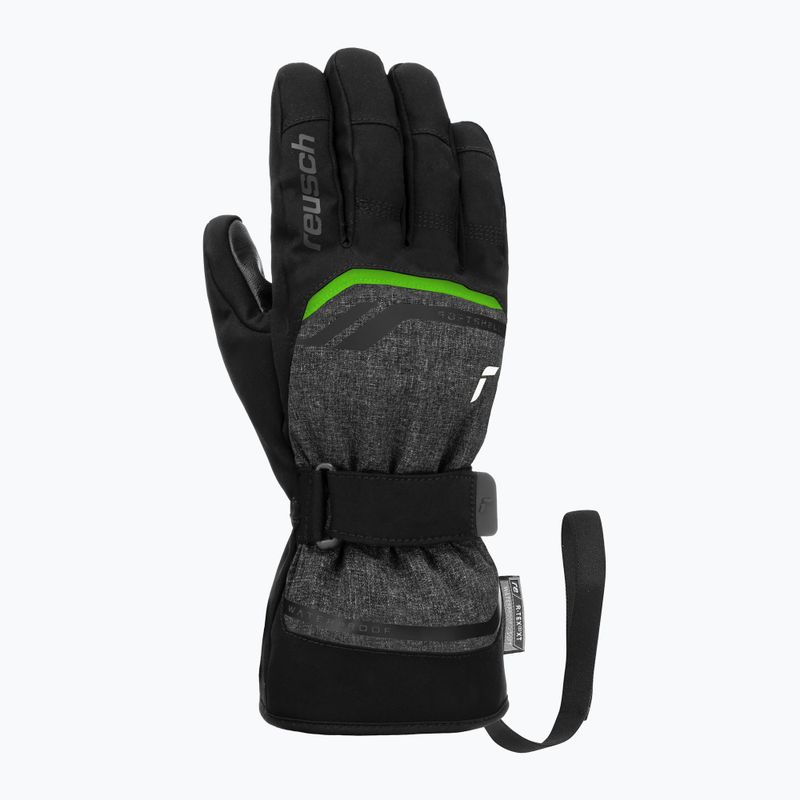 Γάντια σκι Reusch Outset R-Tex XT black/black melange/neon green 2