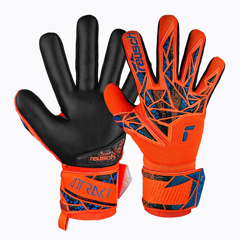 Παιδικά γάντια τερματοφύλακα Reusch Attrakt Infinity NC Junior hyper orng/elec blue/blck