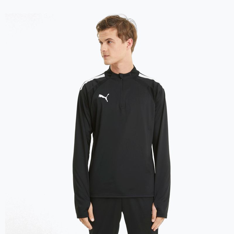 PUMA Teamliga 1/4 Zip Top φούτερ ποδοσφαίρου μαύρο 657236 03 9