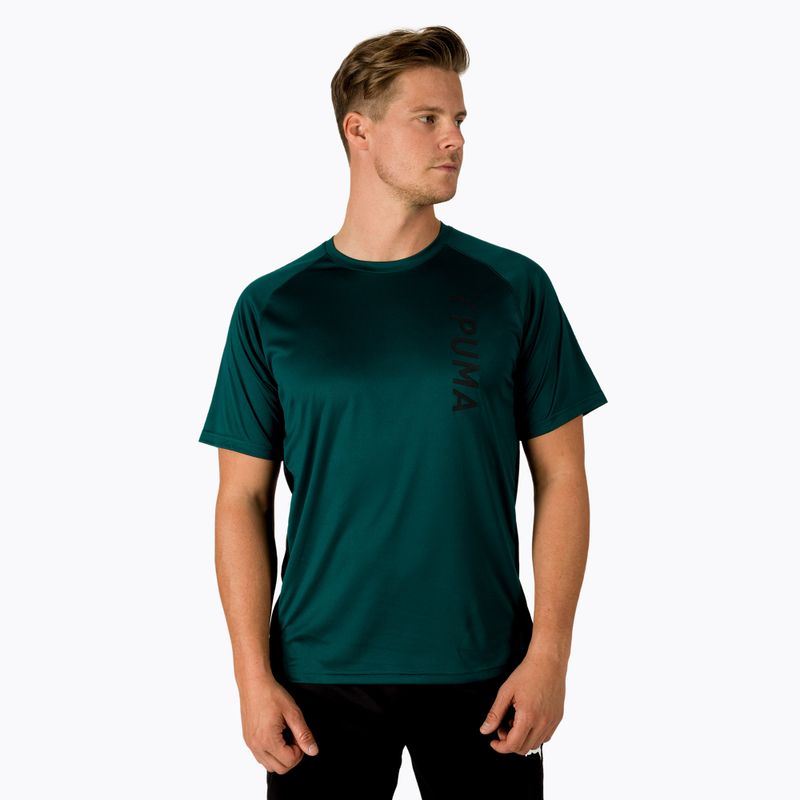 Ανδρικό μπλουζάκι προπόνησης PUMA Fit Tee πράσινο 522119 24