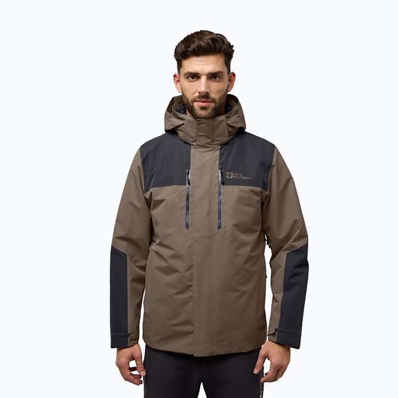 Jack Wolfskin ανδρικό μπουφάν Jasper 3In1 κρύος καφές