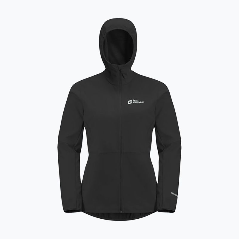 Jack Wolfskin γυναικείο softshell μπουφάν Feldberg Hoody μαύρο 2