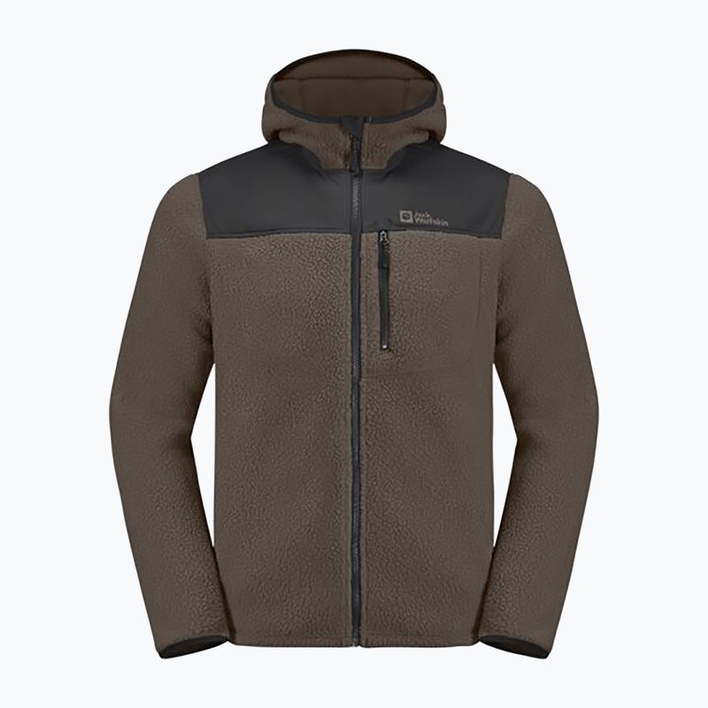 Jack Wolfskin ανδρικό fleece μπουφάν Kammweg Pile Fz κρύος καφές