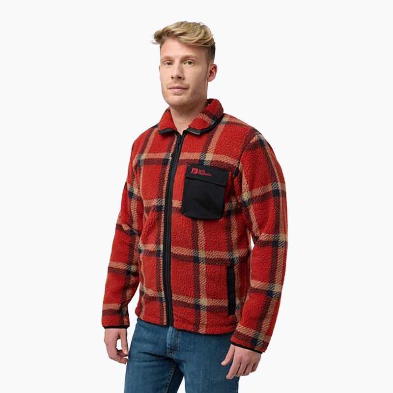 Ανδρικό φούτερ Jack Wolfskin Fleece Felslicht Check έντονη σκουριά