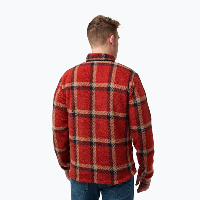 Ανδρικό φούτερ Jack Wolfskin Fleece Felslicht Check έντονη σκουριά 2