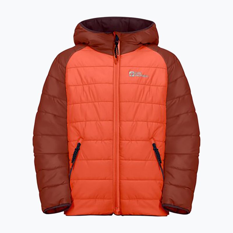 Jack Wolfskin παιδικό πουπουλένιο μπουφάν Zenon κοραλλί πορτοκαλί 4