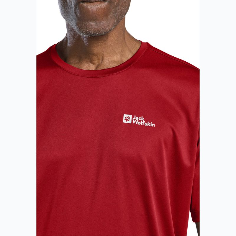 Ανδρικό t-shirt για πεζοπορία Jack Wolfskin Tech T adrenaline red 4