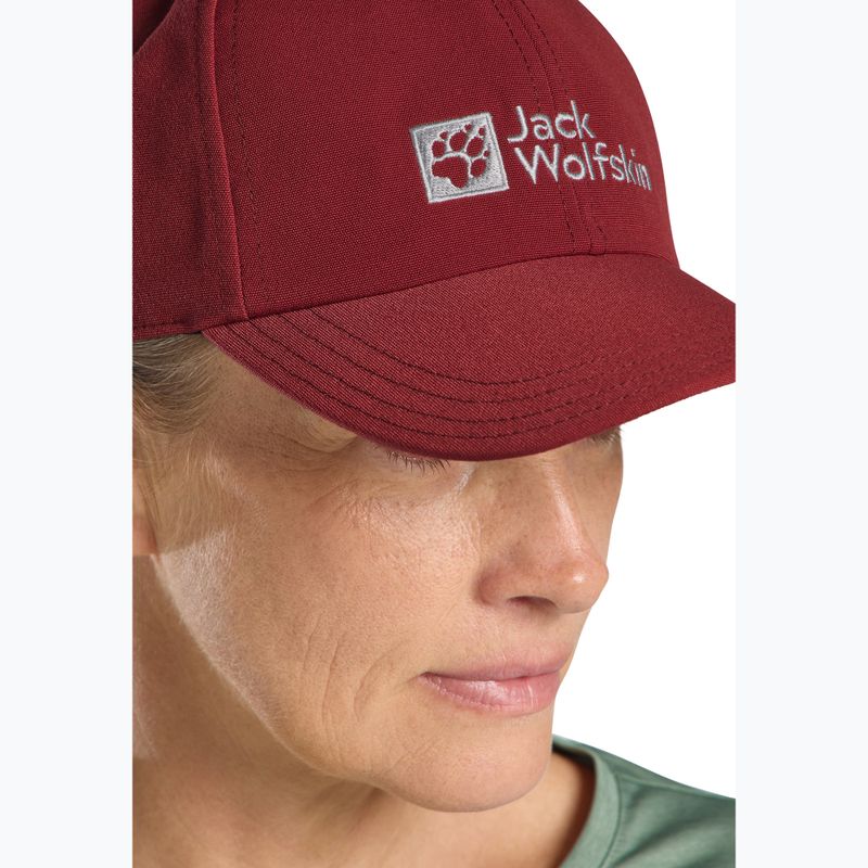 Jack Wolfskin Baseball Cap βαθύ ρουμπίνι 5