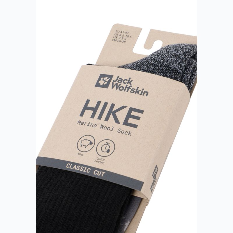 Jack Wolfskin Hike Merino CL κάλτσες μαύρες 4