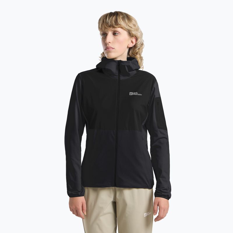 Jack Wolfskin γυναικείο fleece Prelight Trail Hoody μαύρο