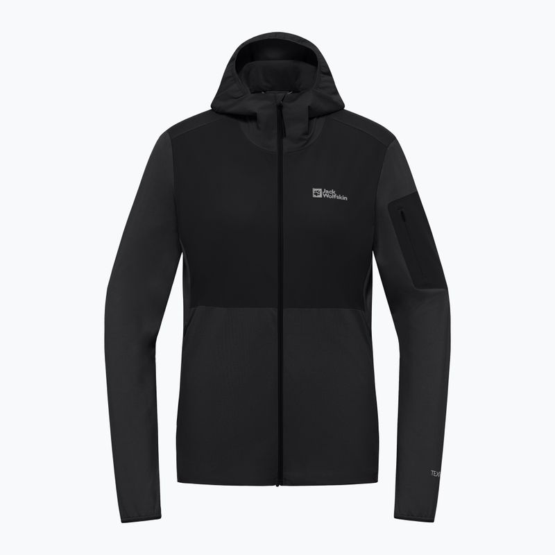 Jack Wolfskin γυναικείο fleece Prelight Trail Hoody μαύρο 7