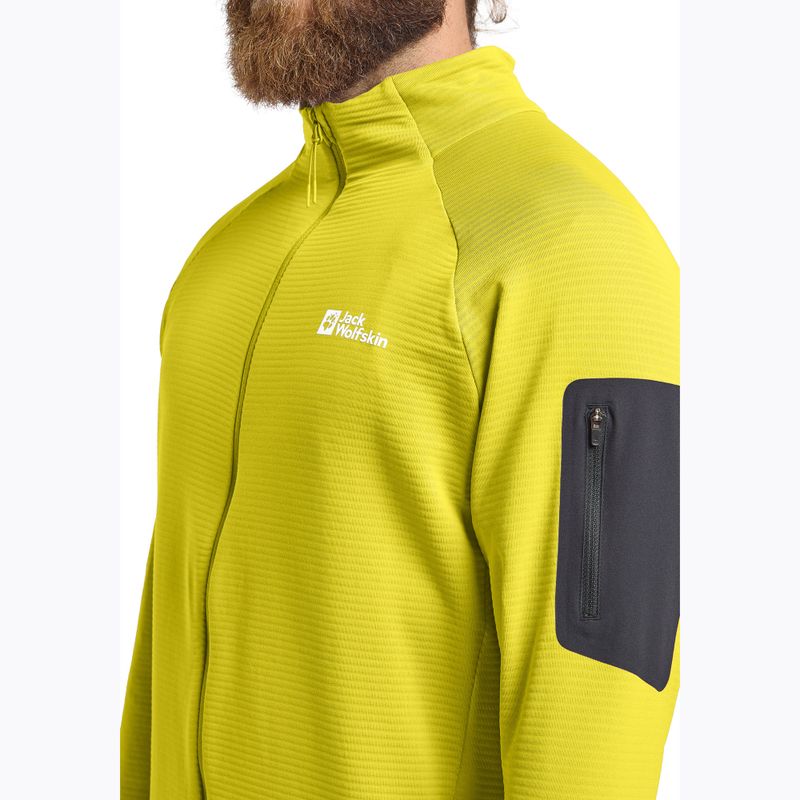 Jack Wolfskin Prelight Full Zip ανδρικό μπουφάν πεζοπορίας chartreuse 4