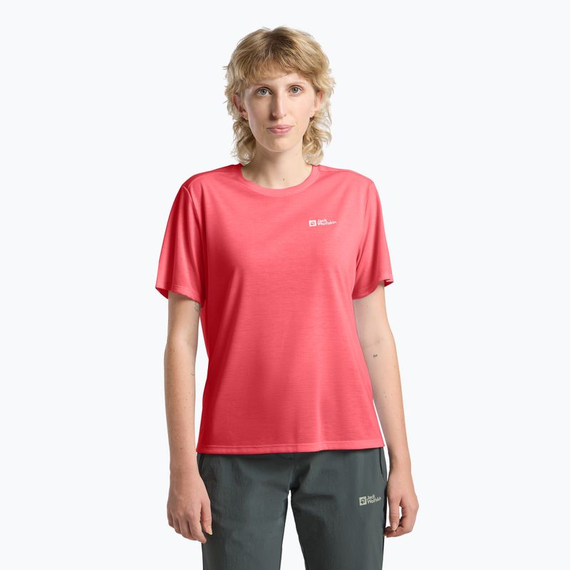 Jack Wolfskin γυναικείο t-shirt πεζοπορίας Vonnan sunset coral