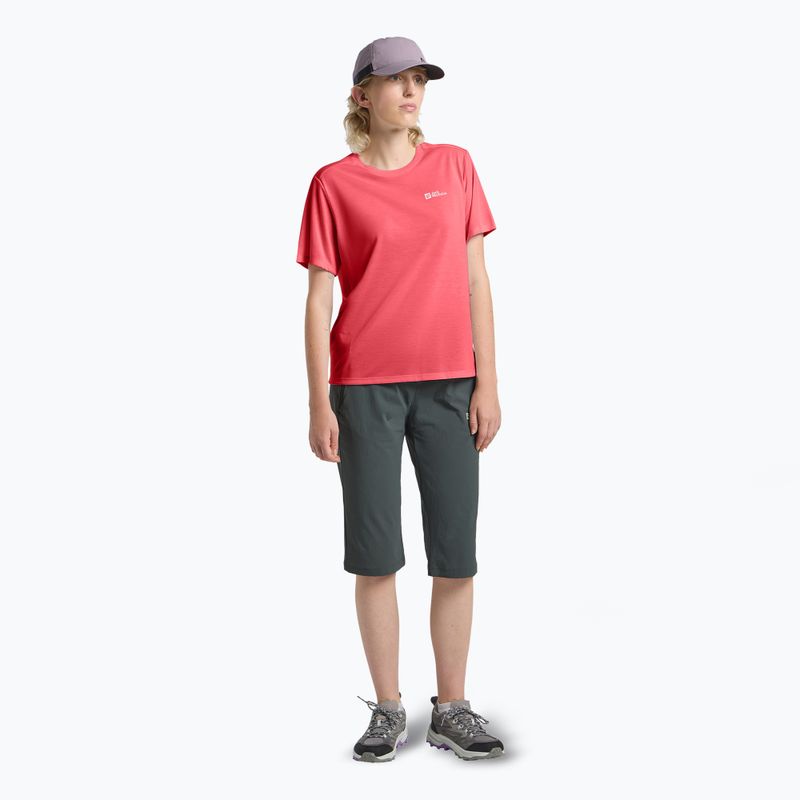 Jack Wolfskin γυναικείο t-shirt πεζοπορίας Vonnan sunset coral 2