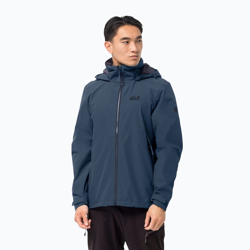 Jack Wolfskin ανδρικό σκληρό μπουφάν Evandale navy blue 1111131_1383