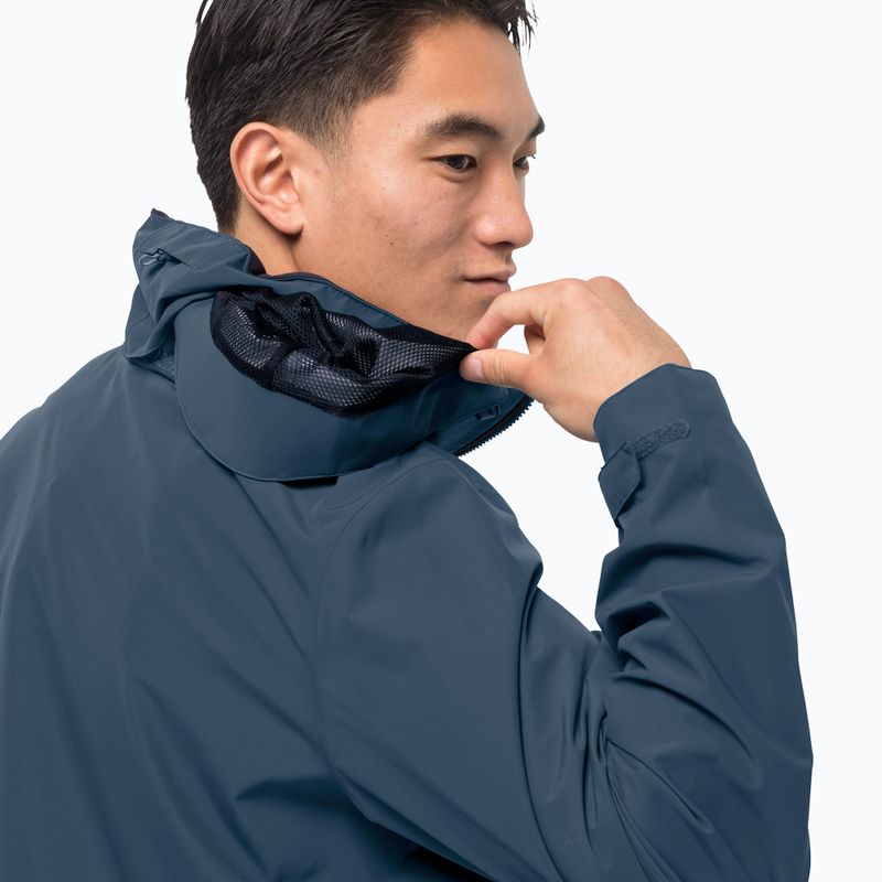 Jack Wolfskin ανδρικό σκληρό μπουφάν Evandale navy blue 1111131_1383 4