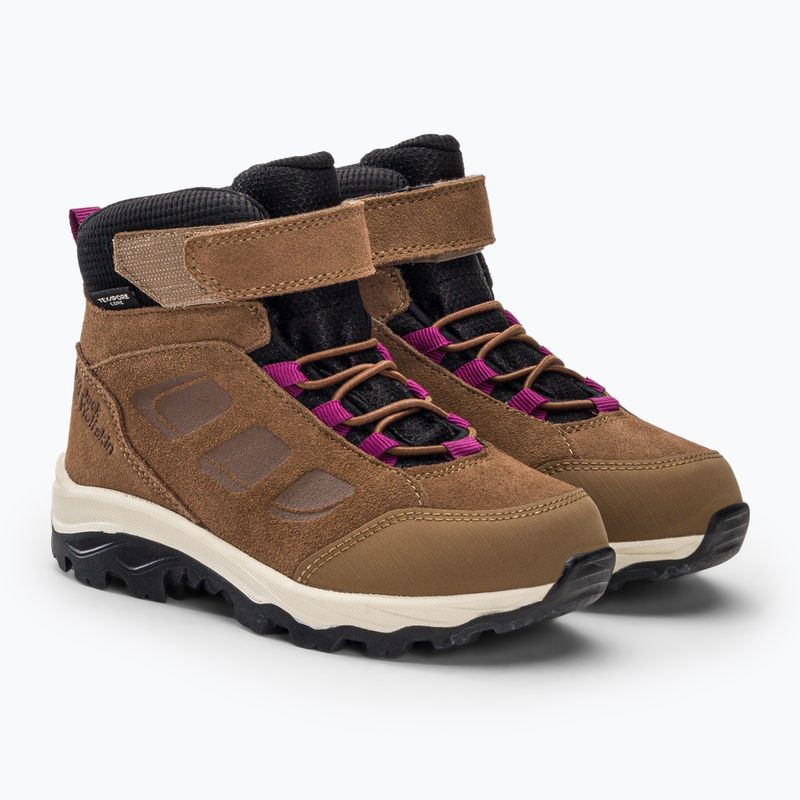 Jack Wolfskin παιδικές μπότες πεζοπορίας Vojo Lt Texapore Mid καφέ 4054021 4