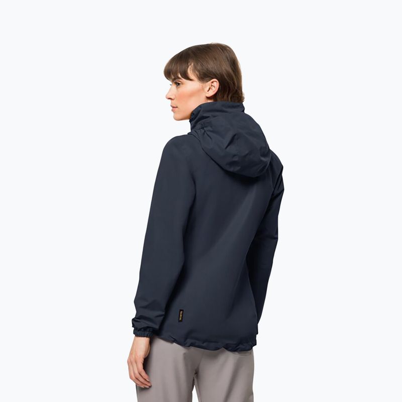 Jack Wolfskin γυναικείο μπουφάν βροχής Stormy Point 2L navy blue 1111202 2