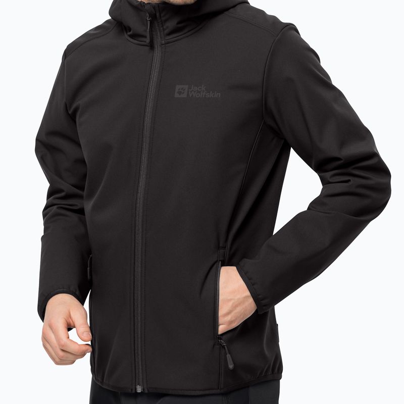 Jack Wolfskin Bornberg Hoody ανδρικό softshell μπουφάν μαύρο 1307471_6000 4