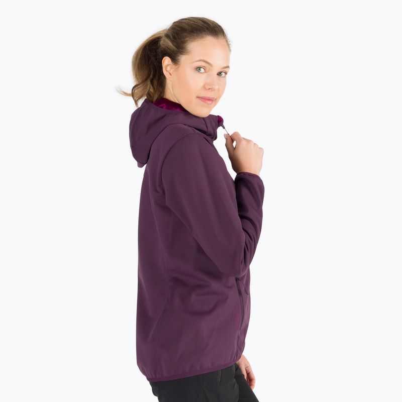 Jack Wolfskin γυναικείο softshell μπουφάν Windhain Hoody μοβ 1307481 3