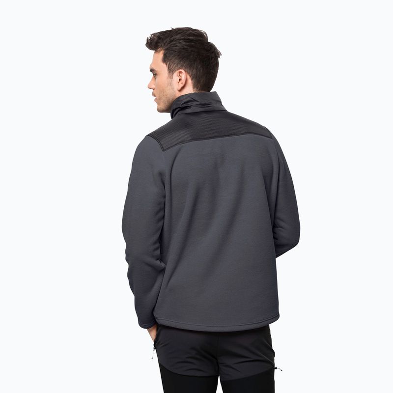 Jack Wolfskin ανδρικό φούτερ Dna Grizzly γκρι fleece 1709982 2