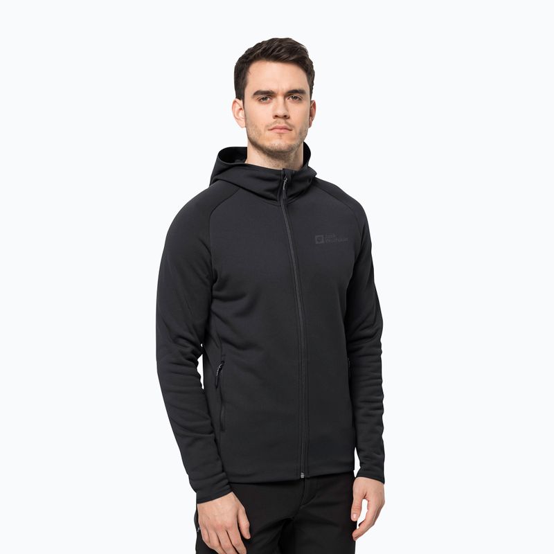 Jack Wolfskin ανδρικό fleece φούτερ Baiselberg μαύρο 1710541