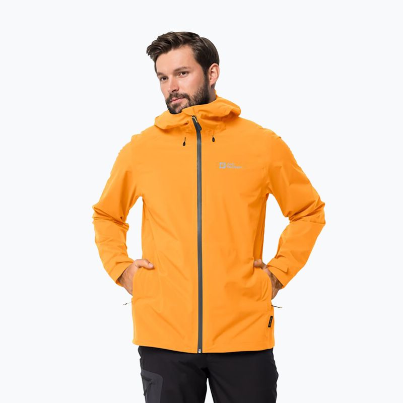 Jack Wolfskin ανδρικό μπουφάν βροχής Highest Peak πορτοκαλί 1115131_3087_005