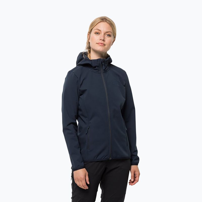 Γυναικείο softshell μπουφάν Jack Wolfskin Bornberg Hoody navy blue 1307691