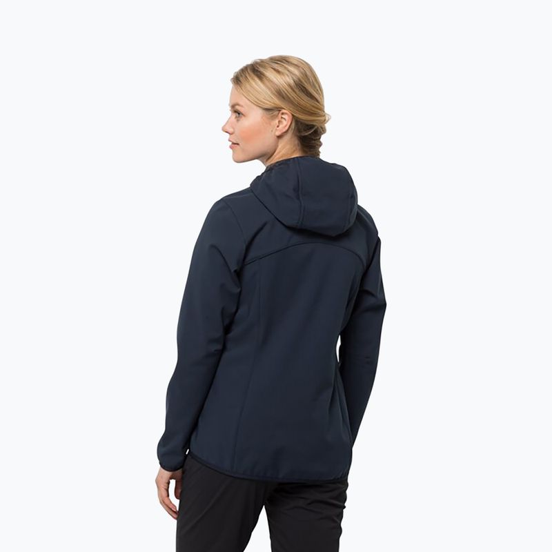 Γυναικείο softshell μπουφάν Jack Wolfskin Bornberg Hoody navy blue 1307691 2