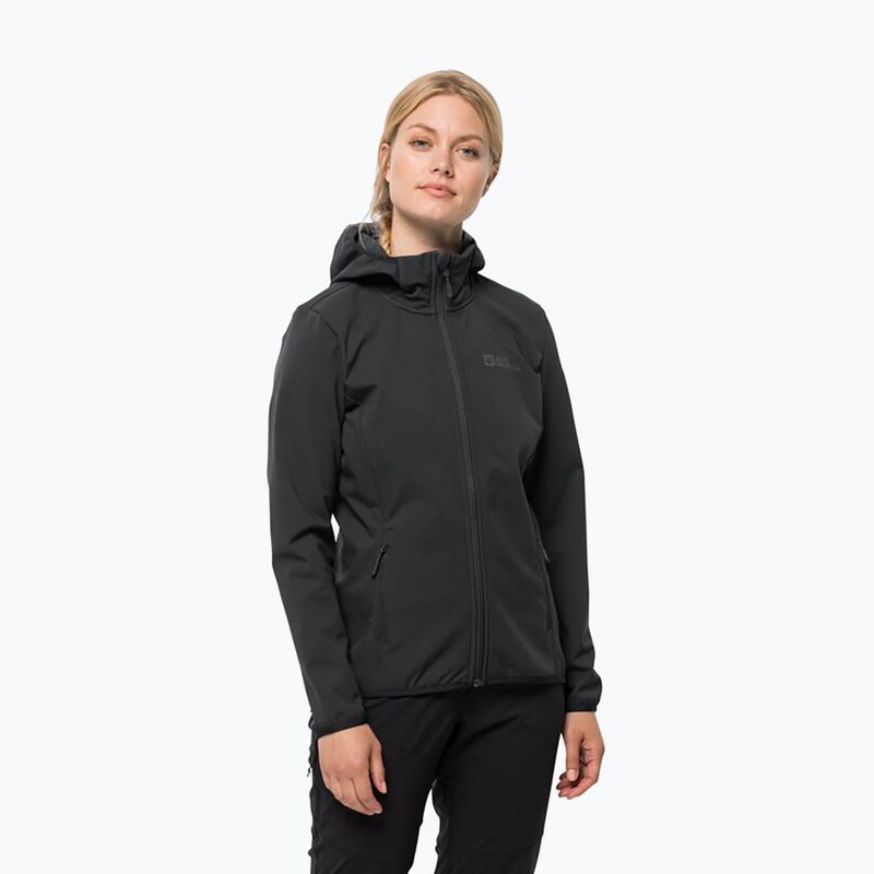 Jack Wolfskin Bornberg Hoody γυναικείο softshell μπουφάν μαύρο 1307691