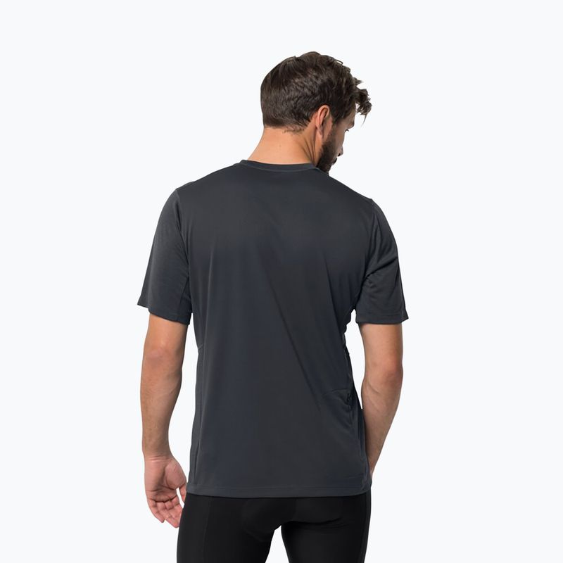 Jack Wolfskin ανδρικό trekking t-shirt Morobbia Vent μαύρο 1809291 2