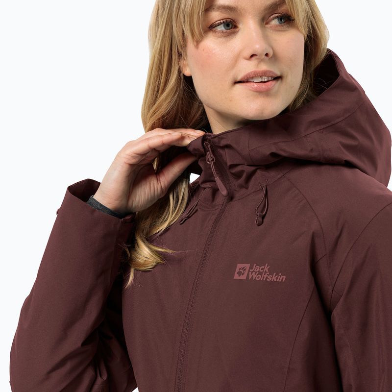 Jack Wolfskin γυναικείο χειμερινό μπουφάν Heidelstein Ins dark maroon 4