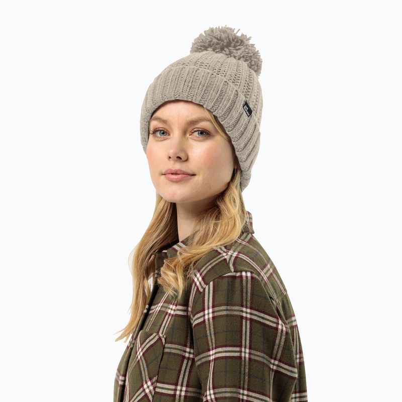 Γυναικείος χειμερινός σκούφος Jack Wolfskin Highloft Knit Beanie dusty grey 7