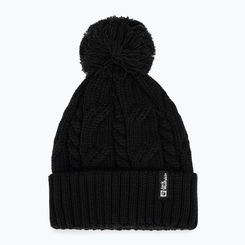 Jack Wolfskin χειμερινός σκούφος Pompom μαύρο 5