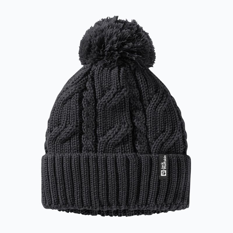 Jack Wolfskin χειμερινός σκούφος Pompom μαύρο 6