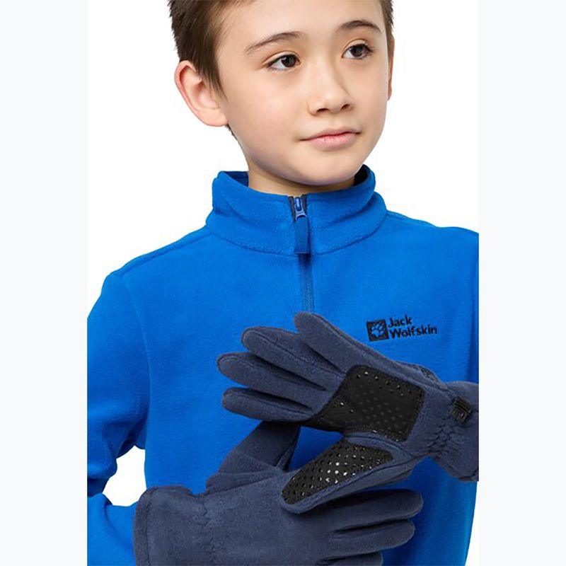 Παιδικά γάντια πεζοπορίας Jack Wolfskin Fleece Glove night blue 2