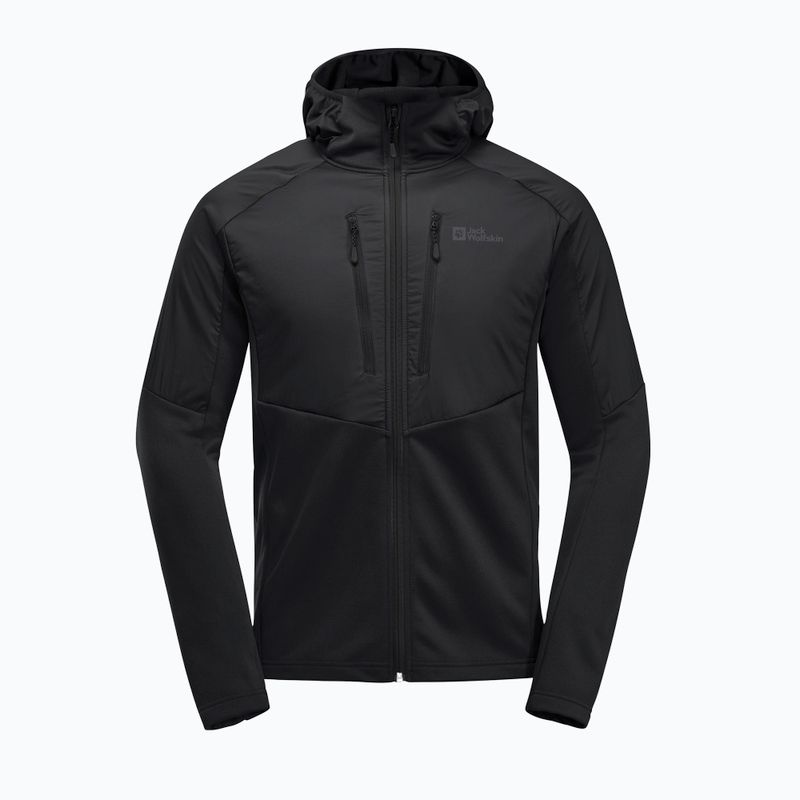 Jack Wolfskin ανδρικό πουπουλένιο μπουφάν Alpgrat Pro Ins Fz μαύρο 9