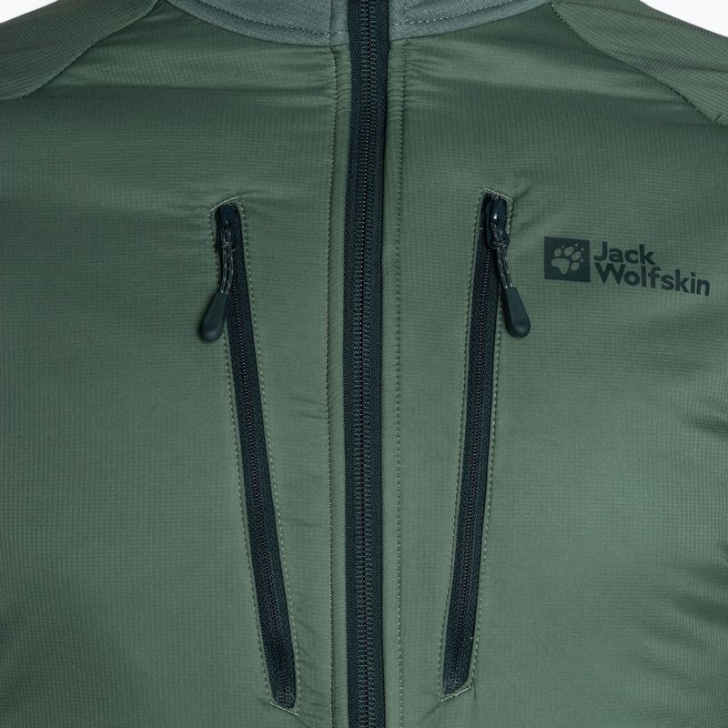 Jack Wolfskin ανδρικό πουπουλένιο μπουφάν Alpgrat Pro Ins Fz hedge πράσινο 7