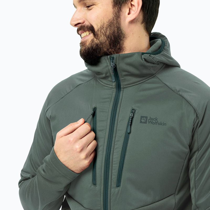 Jack Wolfskin ανδρικό πουπουλένιο μπουφάν Alpgrat Pro Ins Fz hedge πράσινο 3