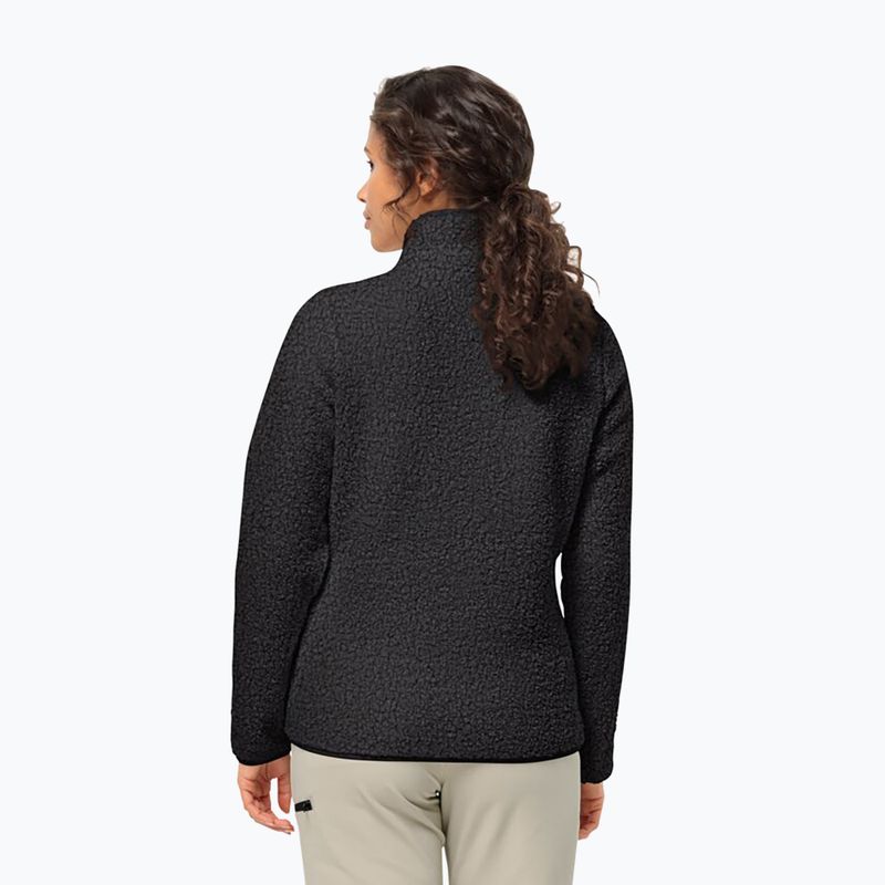 Jack Wolfskin γυναικείο fleece φούτερ High Curl μαύρο 2