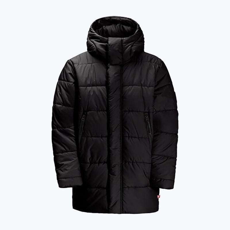 Jack Wolfskin Teen Ins Long granite μαύρο παιδικό μονωμένο μπουφάν 4